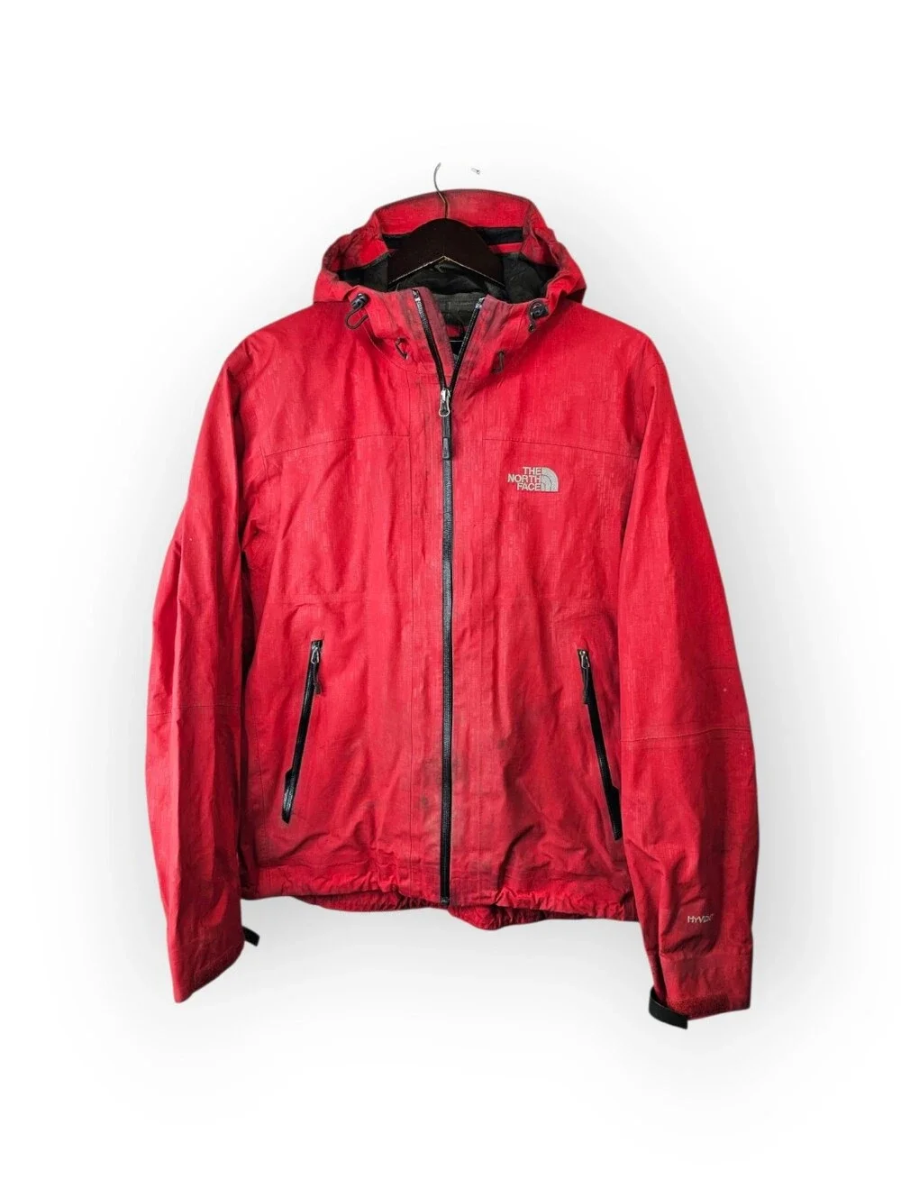 The North Face HyVent Hooded Rain Jacket Red Men's Medium